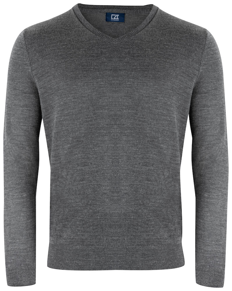 Cutter & Buck Vernon Men's V-Neck Jumper | Merino Wool Blend Knitwear | 3 Colours | S-4XL