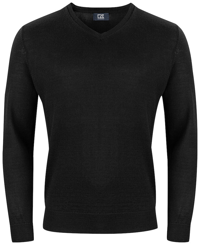 Cutter & Buck Vernon Men's V-Neck Jumper | Merino Wool Blend Knitwear | 3 Colours | S-4XL