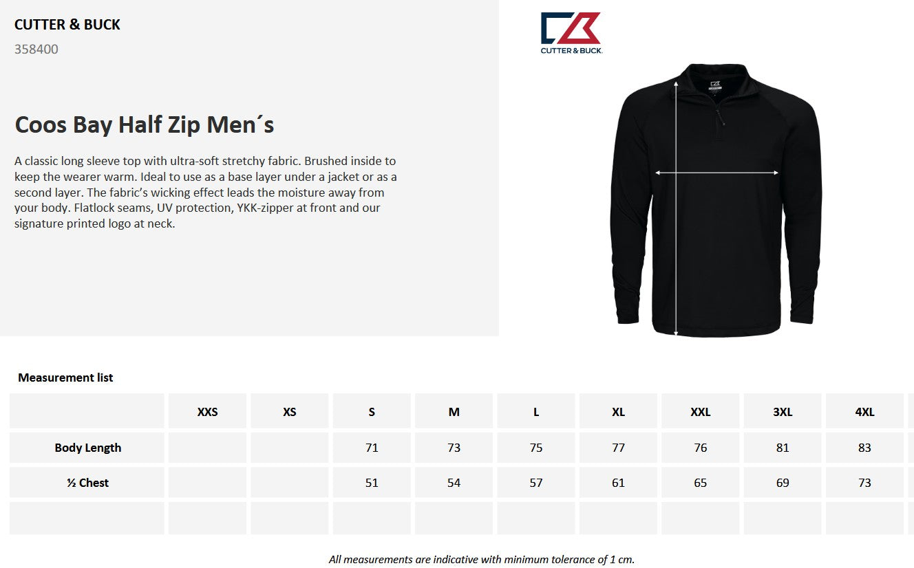 Cutter & Buck Coos Bay Men's Quarter Zip Sweatshirt | Wicking Activewear | 4 Colours | S-4XL