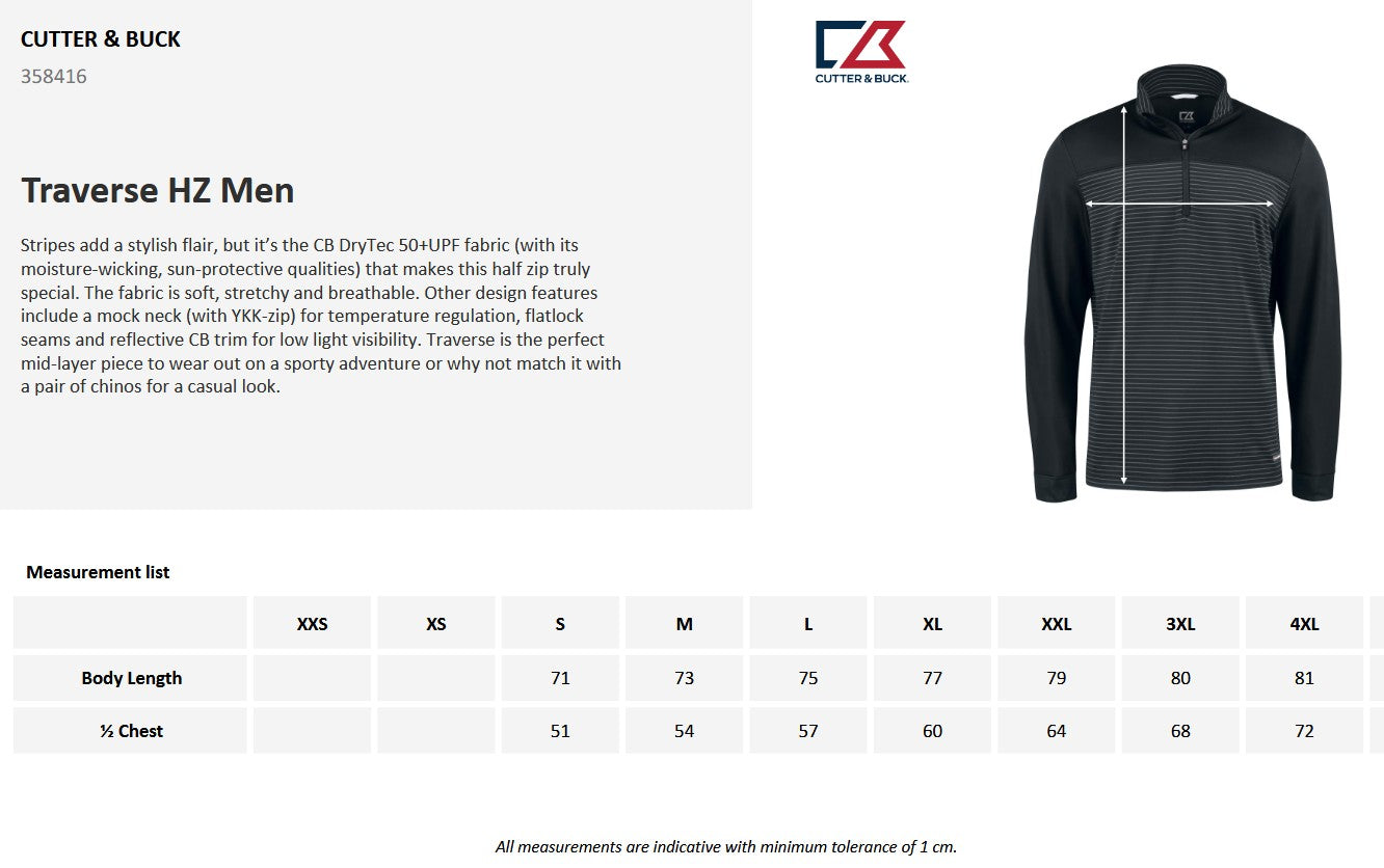 Cutter & Buck Traverse Men's Quarter Zip Sweatshirt | Activewear | 3 Colours | S-4XL