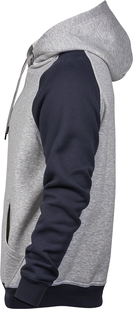 Tee Jays Mens Two-Tone Hooded Sweatshirt | Hoodie Top | Cotton Blend | 2 Colours | S-3XL - Hoodie - Logo Free Clothing
