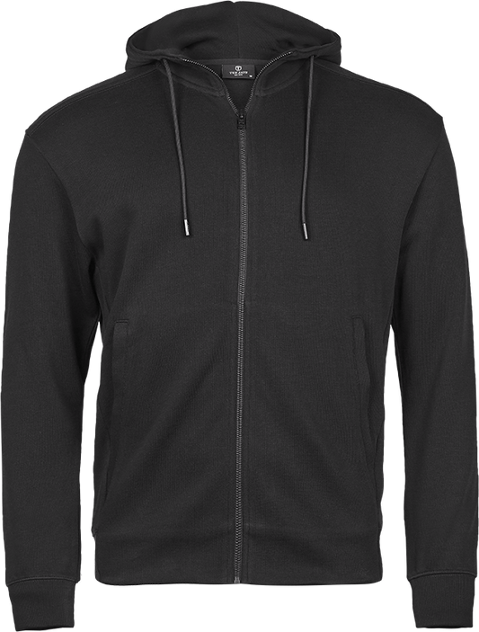 Tee Jays Mens Interlock Hood Full Zip Hoodie | Heavyweight Zip-Up Hooded Top | Black | S-3XL - Hoodie - Logo Free Clothing