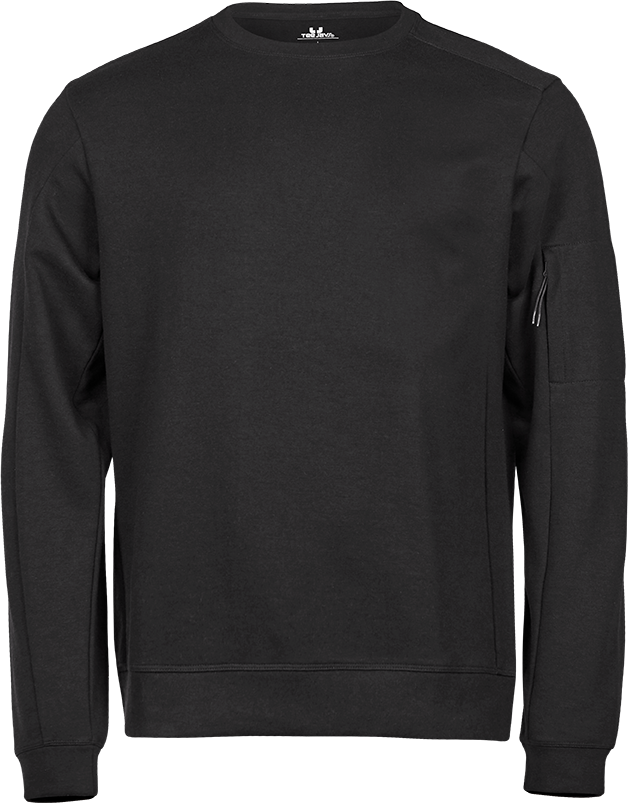 Tee Jays Mens Athletic Crew Neck Sweatshirt | Round Neck Jumper | Black or Grey | XS-3XL - Sweatshirt - Logo Free Clothing