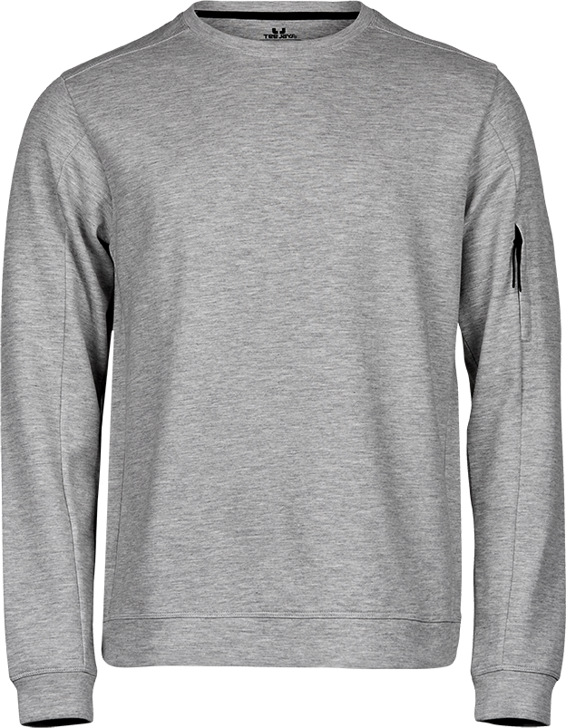 Tee Jays Mens Athletic Crew Neck Sweatshirt | Round Neck Jumper | Black or Grey | XS-3XL - Sweatshirt - Logo Free Clothing