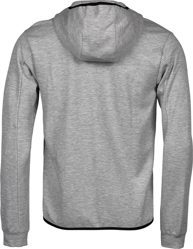 Tee Jays Mens Athletic Full Zip Sweatshirt Hoodie | Hooded Top | Black or Grey | XS-3XL - Hoodie - Logo Free Clothing