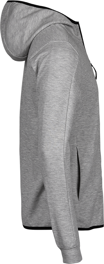 Tee Jays Mens Athletic Full Zip Sweatshirt Hoodie | Hooded Top | Black or Grey | XS-3XL - Hoodie - Logo Free Clothing
