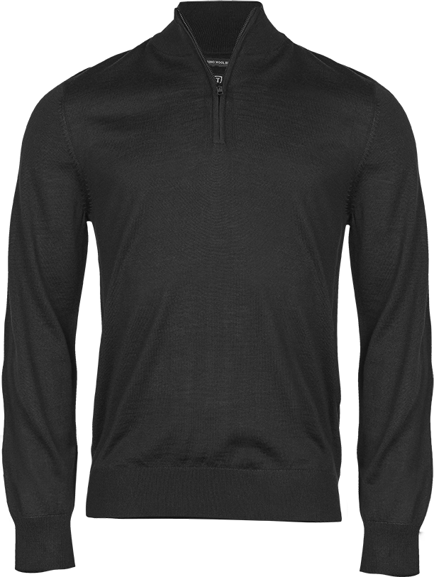 Tee Jays Mens Half Zip Jumper | Merino Blend | Pullover | 3 Colours | S-3XL - Knitwear - Logo Free Clothing