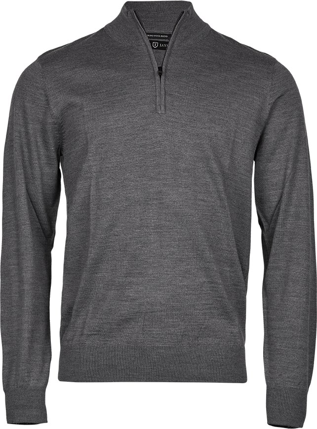 Tee Jays Mens Half Zip Jumper | Merino Blend | Pullover | 3 Colours | S-3XL - Knitwear - Logo Free Clothing