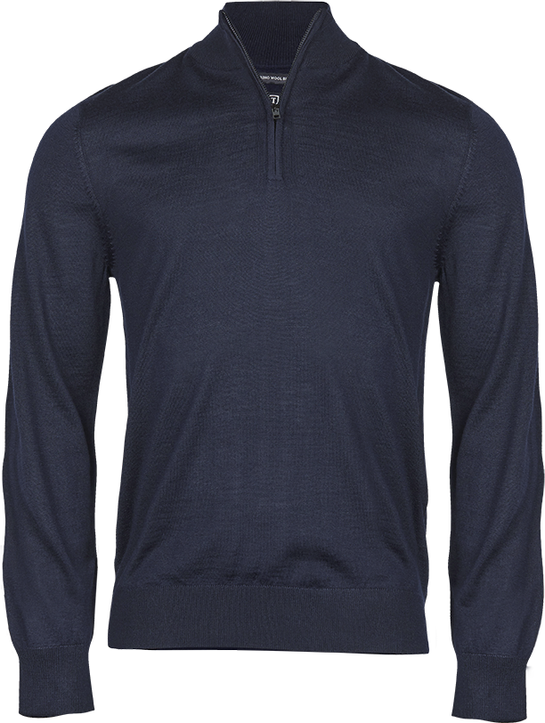 Tee Jays Mens Half Zip Jumper | Merino Blend | Pullover | 3 Colours | S-3XL - Knitwear - Logo Free Clothing