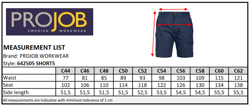 ProJob 7 Pocket Mens Cargo Shorts | Flat Fronted | Unpleated | D-Ring | 4 Colours | S-6XL - Shorts - Logo Free Clothing