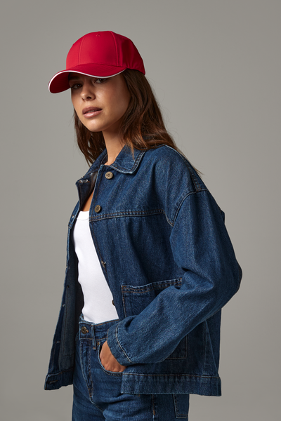 Beechfield Team Sports-Tech Cap | Unisex | 6 Panel | Sandwich Peak | 7 Colours | One Size - Hat - Logo Free Clothing