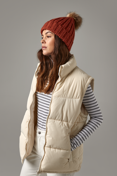 Beechfield Faux Fur Pop Pom Chunky Beanie | Unisex | Removable Pom-Pom | 9 Colours | One Size - Hat - Logo Free Clothing