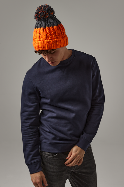 Beechfield Apres Beanie | Unisex | Heavyweight Cable Knit | Pom-Pom | 6 Colours | One Size - Hat - Logo Free Clothing