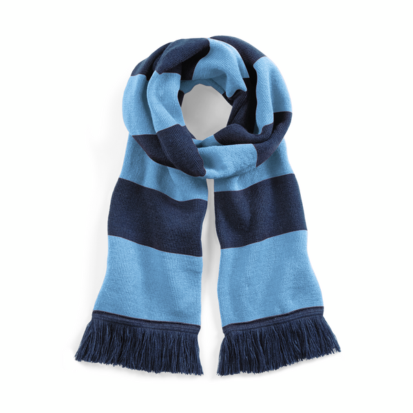 Beechfield Stadium Scarf | Unisex | Striped | Tassels | 9 Colours | One Size - Scarf - Logo Free Clothing