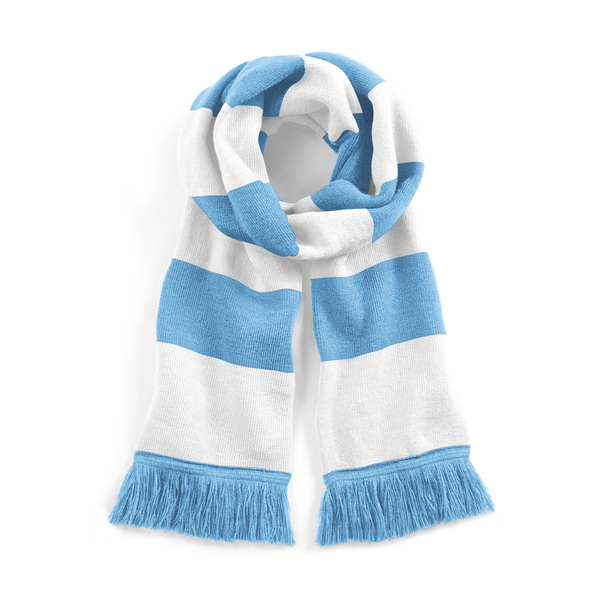 Beechfield Stadium Scarf | Unisex | Striped | Tassels | 9 Colours | One Size - Scarf - Logo Free Clothing