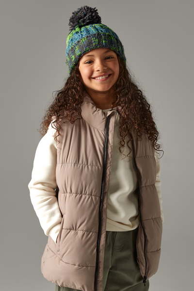 Beechfield Junior Corkscrew Beanie | Heavyweight | Pom-Pom | 4 Colours | Kids Unisex Size - Hat - Logo Free Clothing