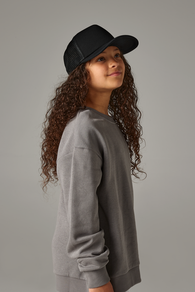 Beechfield Junior Vintage Snapback Trucker Cap | 5 Panel | 9 Colours | Kids Unisex Size - Hat - Logo Free Clothing