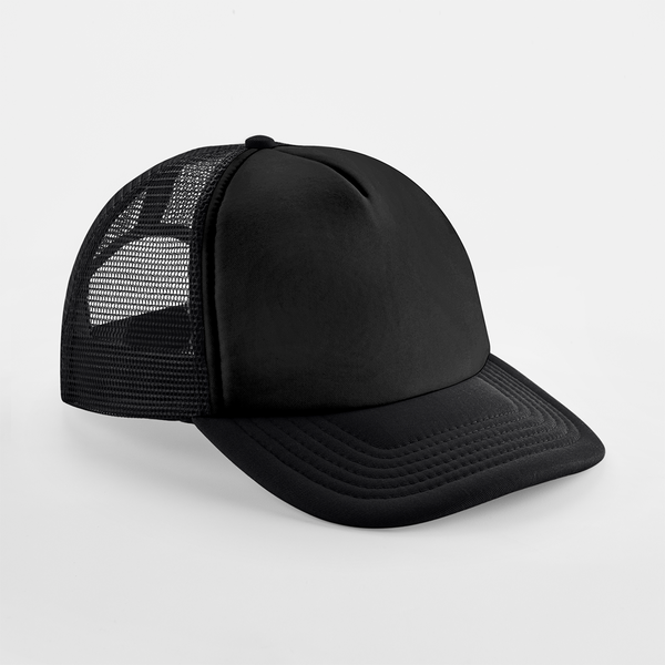 Beechfield Junior Vintage Snapback Trucker Cap | 5 Panel | 9 Colours | Kids Unisex Size - Hat - Logo Free Clothing