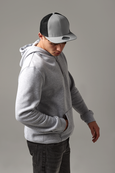 Beechfield Original Flat Peak Trucker Cap | Unisex | Snapback Adjust | 4 Colours | One Size - Hat - Logo Free Clothing