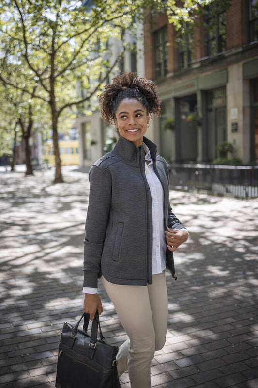 Cutter & Buck Pemberton Ladies Full Zip Sweatshirt | Heavyweight Zip Jacket | 3 Colours | XS-2XL - Sweatshirt - Logo Free Clothing