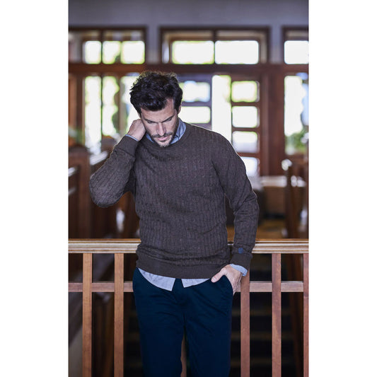 Cutter & Buck Blakely Men's Crewneck Knitwear | Cable Knit Cotton Jumper | 4 Colours | S-4XL