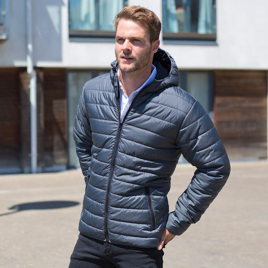 Result Core Men's Soft Padded Jacket | Lightweight | Hooded | Showerproof | Quilted | 6 Colours | XS-4XL