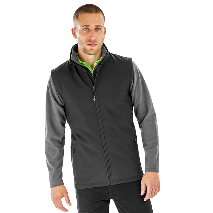 Result Recycled 2-Layer Mens Softshell Gilet | Sustainable Body Warmer | 4 Colours | S-3XL - Gilet - Logo Free Clothing