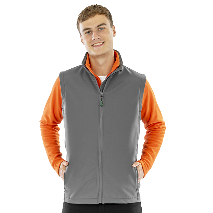 Result Recycled 2-Layer Mens Softshell Gilet | Sustainable Body Warmer | 4 Colours | S-3XL - Gilet - Logo Free Clothing