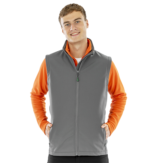 Result Recycled 2-Layer Mens Softshell Gilet | Sustainable Body Warmer | 4 Colours | S-3XL - Gilet - Logo Free Clothing
