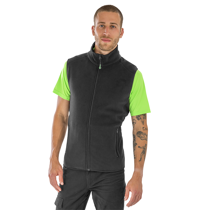 Result Recycled Unisex Fleece Gilet | Dense Knit Body Warmer | Black or Navy | XS-4XL - Gilet - Logo Free Clothing