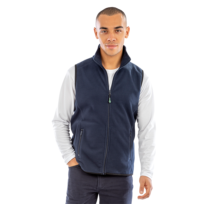 Result Recycled Unisex Fleece Gilet | Dense Knit Body Warmer | Black or Navy | XS-4XL - Gilet - Logo Free Clothing
