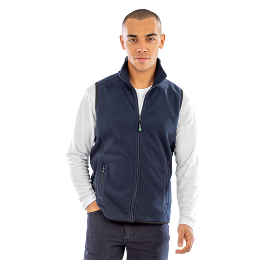 Result Recycled Unisex Fleece Gilet | Dense Knit Body Warmer | Black or Navy | XS-4XL - Gilet - Logo Free Clothing