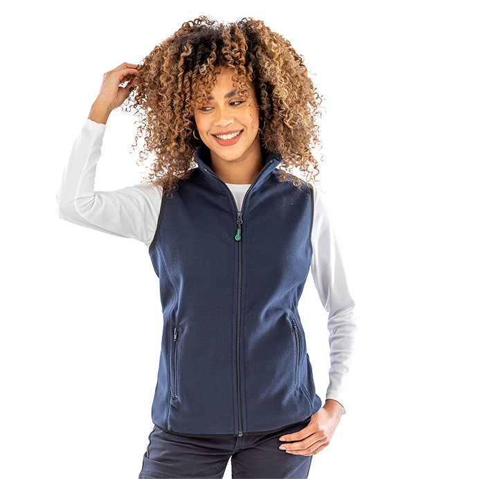 Result Recycled Unisex Fleece Gilet | Dense Knit Body Warmer | Black or Navy | XS-4XL - Gilet - Logo Free Clothing