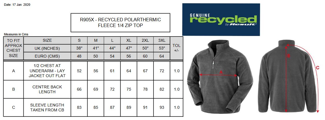 Result Recycled Unisex Microfleece Top | Lightweight Half Zip Fleece | 5 Colours | S-3XL - Fleece - Logo Free Clothing
