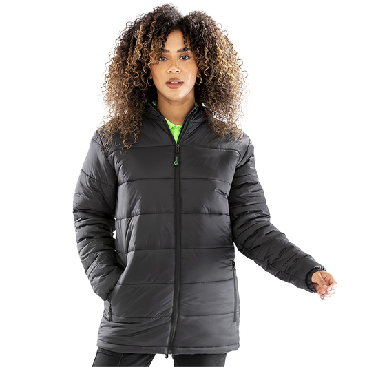Result Recycled Hooded Padded Parka Jacket | Showerproof Unisex Puffer | 3 Colours | XS-3XL - Winter Jacket - Logo Free Clothing