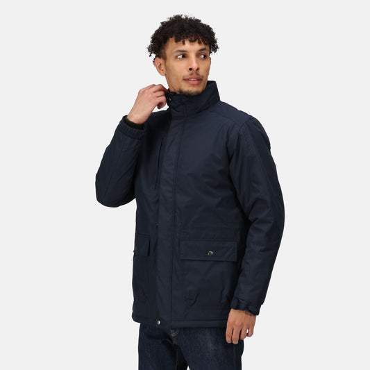 Regatta Darby III Mens Insulated Parka Jacket | Waterproof | Hooded | Black or Navy | S-3XL - Winter Jacket - Logo Free Clothing
