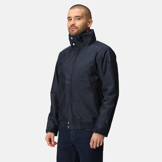Regatta Blockade Mens Waterproof Jacket | Hooded | Stormflap | Black or Navy | S-3XL - Winter Jacket - Logo Free Clothing