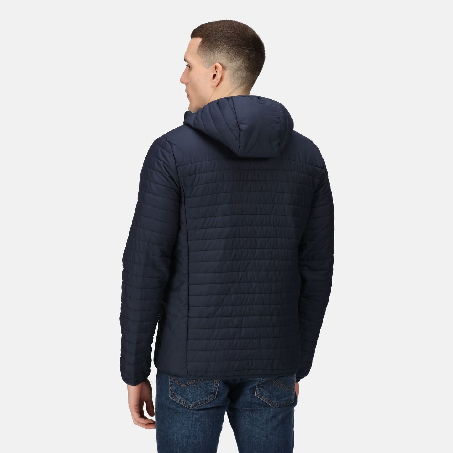 Regatta Honestly Made Mens Recycled Thermal Jacket | Hooded | Insulated | Black or Navy | S-3XL - Summer Jacket - Logo Free Clothing