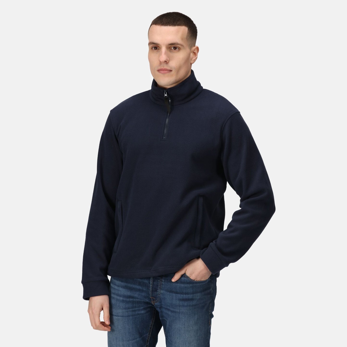 Regatta Thor Overhead Mens Fleece | Half Zip | Zipped Pockets | Soft | 2 Colours | S-3XL - Fleece - Logo Free Clothing