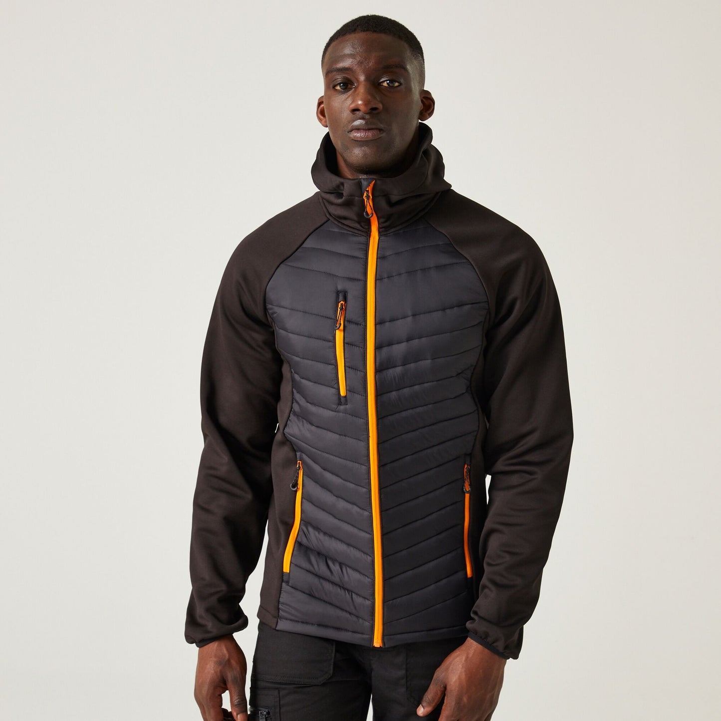 Regatta Navigate Mens Hybrid Stretch Jacket | Lightweight | Hooded | 7 Colours | S-3XL - Summer Jacket - Logo Free Clothing