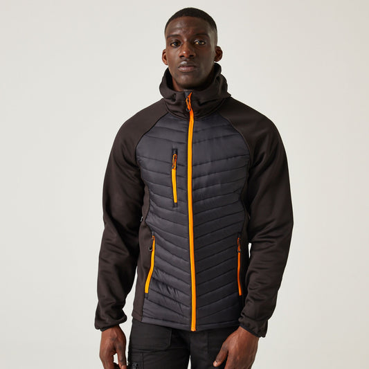 Regatta Navigate Mens Hybrid Stretch Jacket | Lightweight | Hooded | 7 Colours | S-3XL - Summer Jacket - Logo Free Clothing
