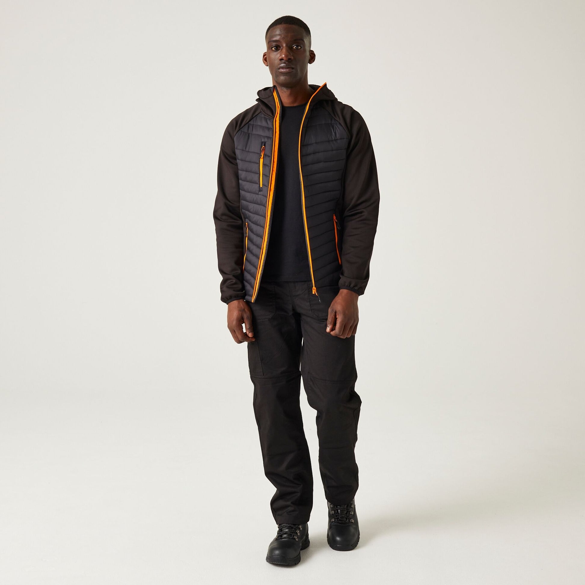 Regatta Navigate Mens Hybrid Stretch Jacket | Lightweight | Hooded | 7 Colours | S-3XL - Summer Jacket - Logo Free Clothing