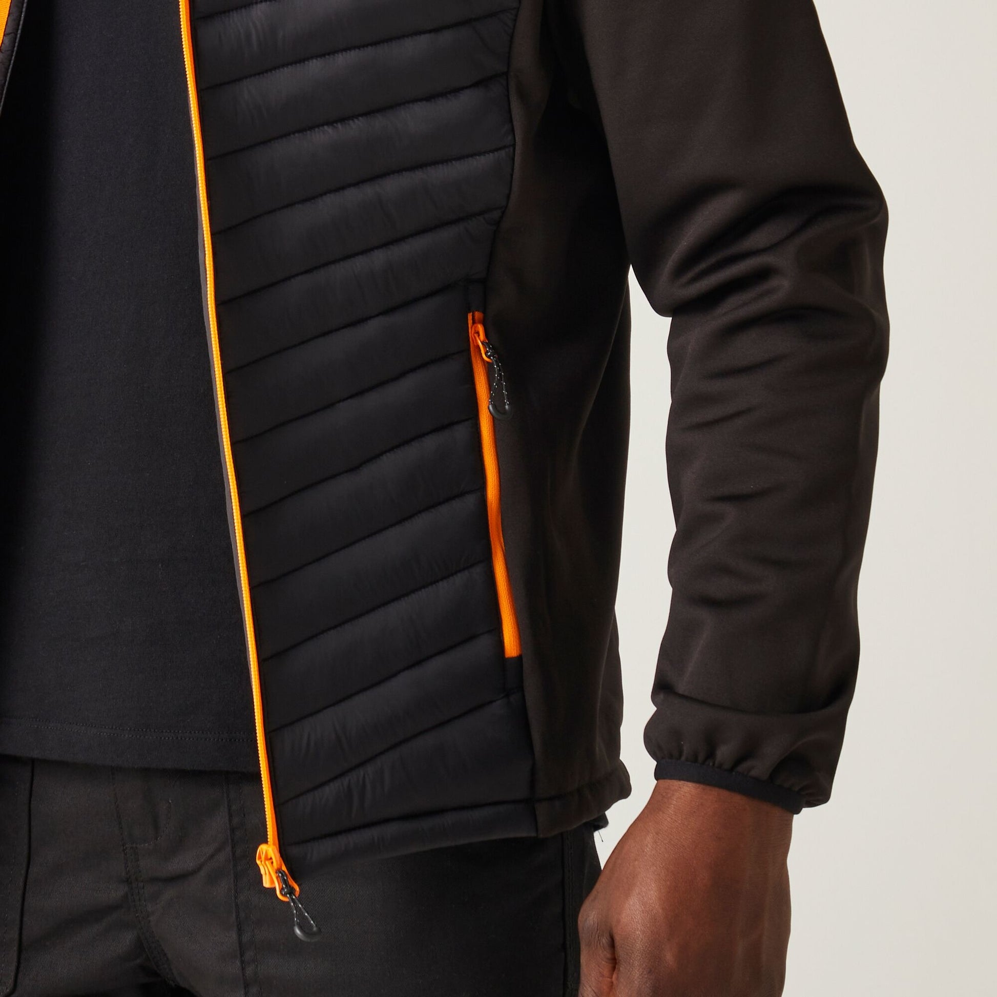 Regatta Navigate Mens Hybrid Stretch Jacket | Lightweight | Hooded | 7 Colours | S-3XL - Summer Jacket - Logo Free Clothing