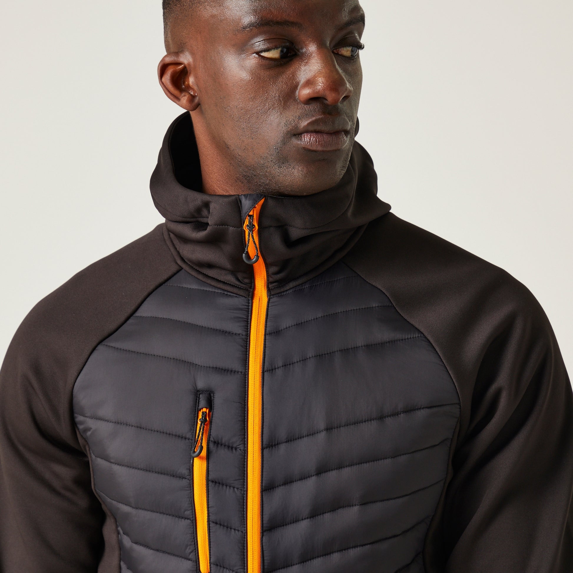 Regatta Navigate Mens Hybrid Stretch Jacket | Lightweight | Hooded | 7 Colours | S-3XL - Summer Jacket - Logo Free Clothing