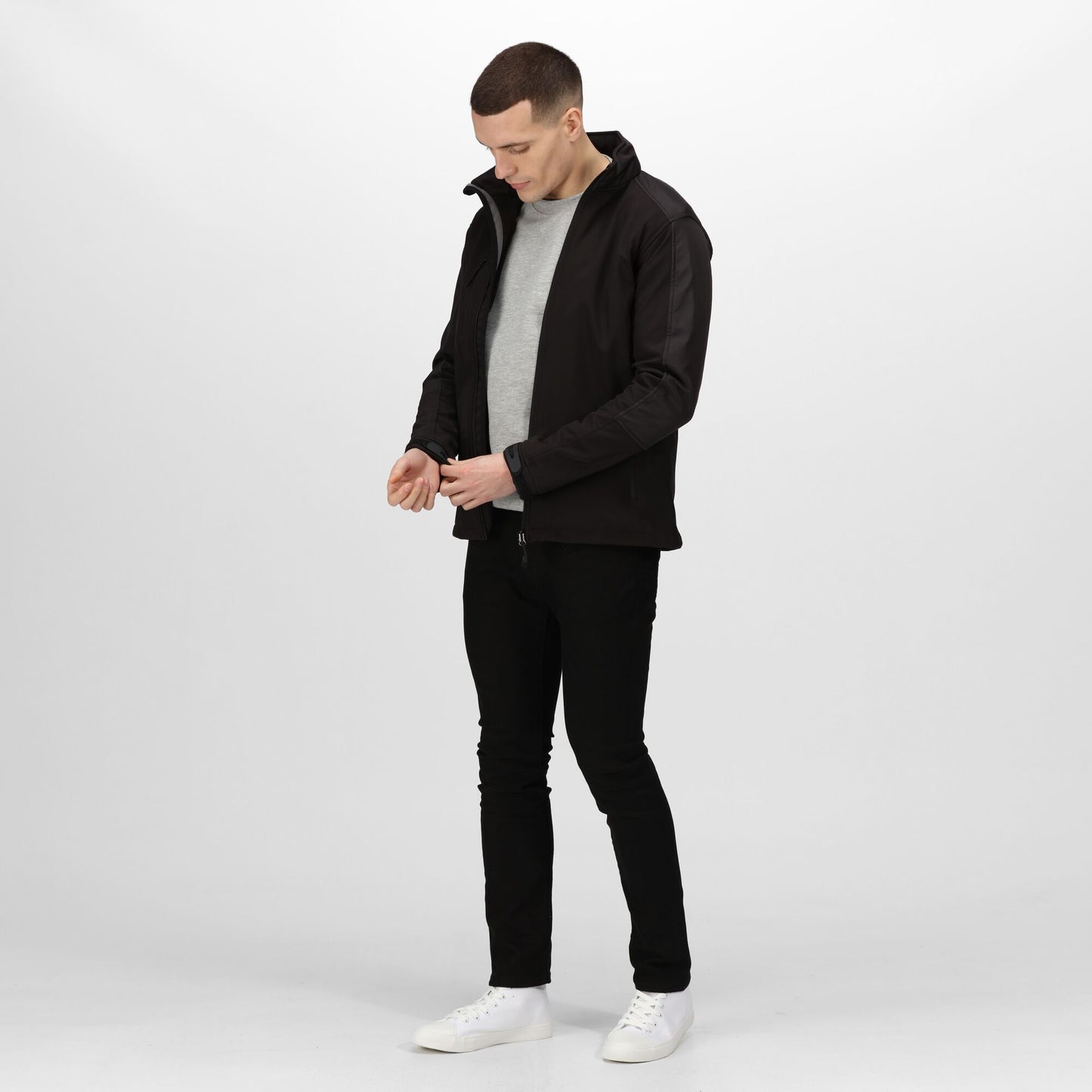 Regatta Hydroforce Mens 3-Layer Softshell Jacket | Waterproof | Black or Navy | S-3XL - Winter Jacket - Logo Free Clothing