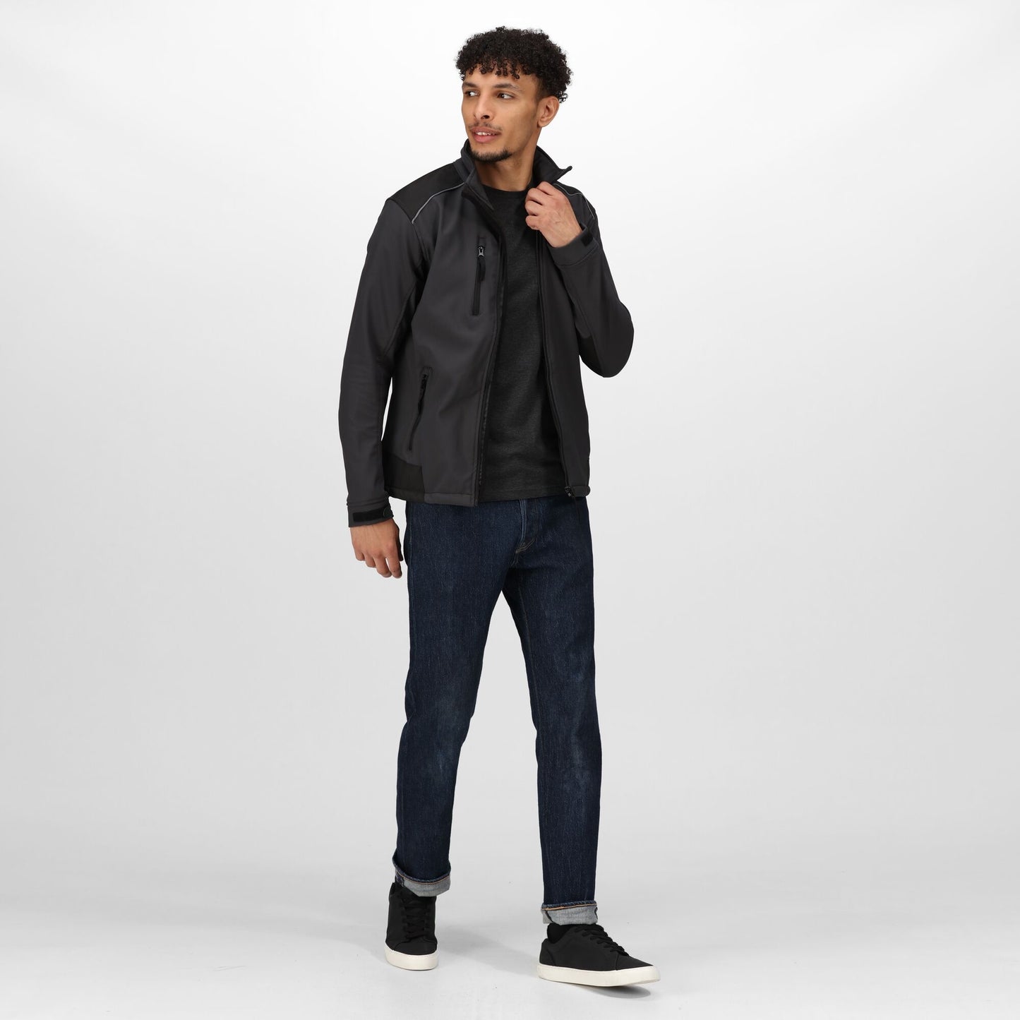 Regatta Sandstorm Mens Ripstop Softshell Jacket | Stretch | Showerproof | 3 Colours | S-3XL - Summer Jacket - Logo Free Clothing
