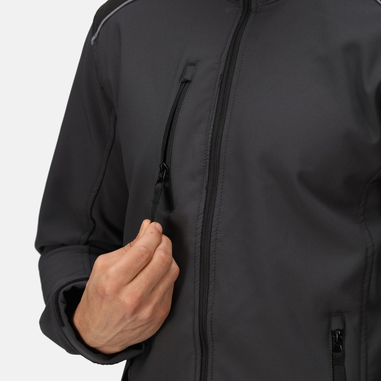 Regatta Sandstorm Mens Ripstop Softshell Jacket | Stretch | Showerproof | 3 Colours | S-3XL - Summer Jacket - Logo Free Clothing