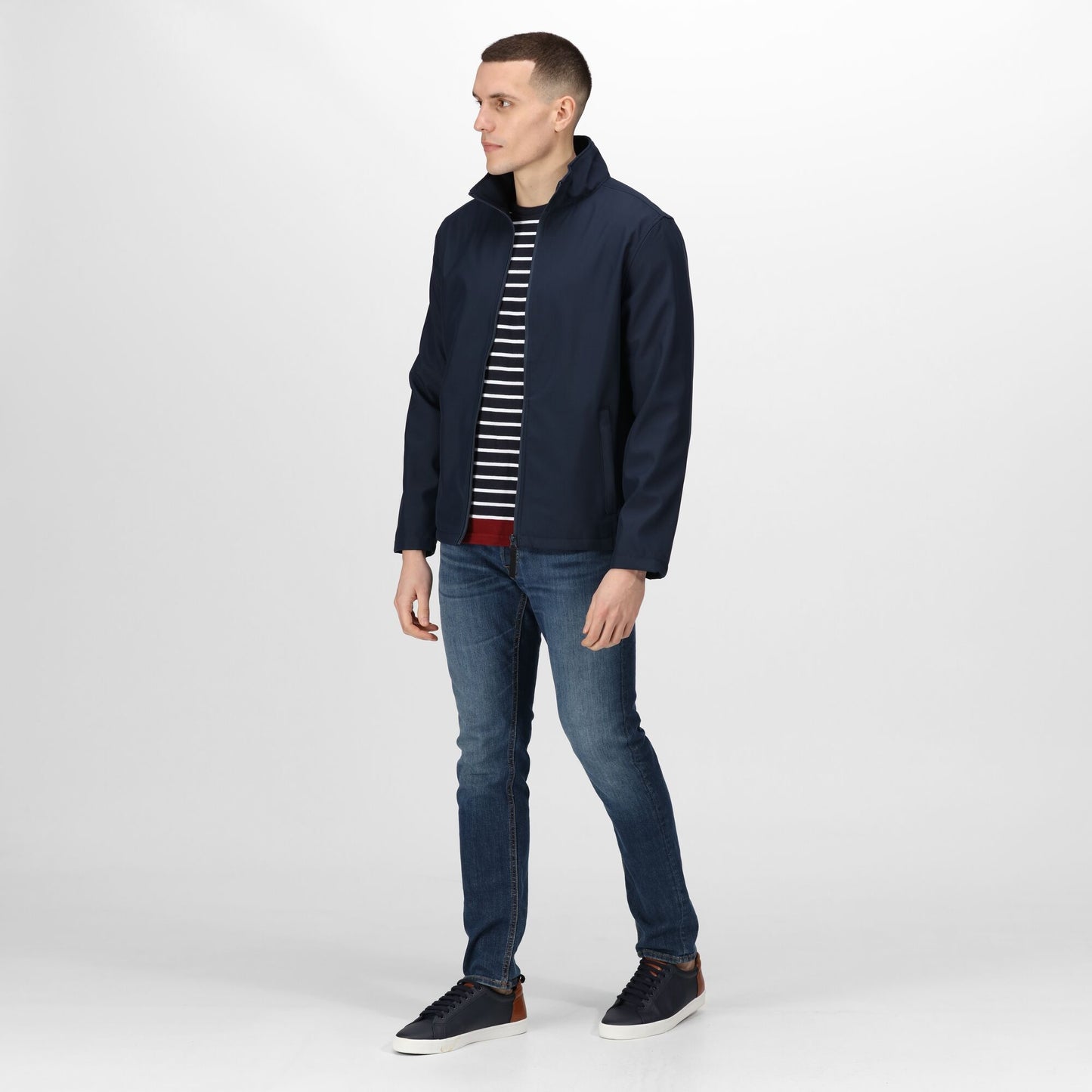 Regatta Classic Mens Softshell Jacket | Lightweight | Waterproof | Black or Navy | S-3XL - Summer Jacket - Logo Free Clothing