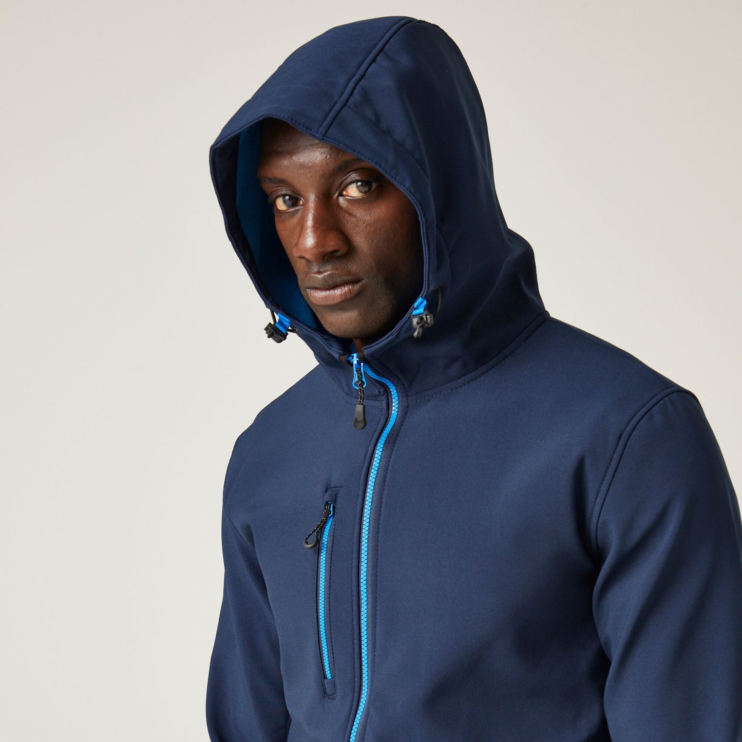 Regatta Navigate Mens 2-Layer Hood Softshell Jacket | Showerproof | 7 Colours | S-3XL - Summer Jacket - Logo Free Clothing