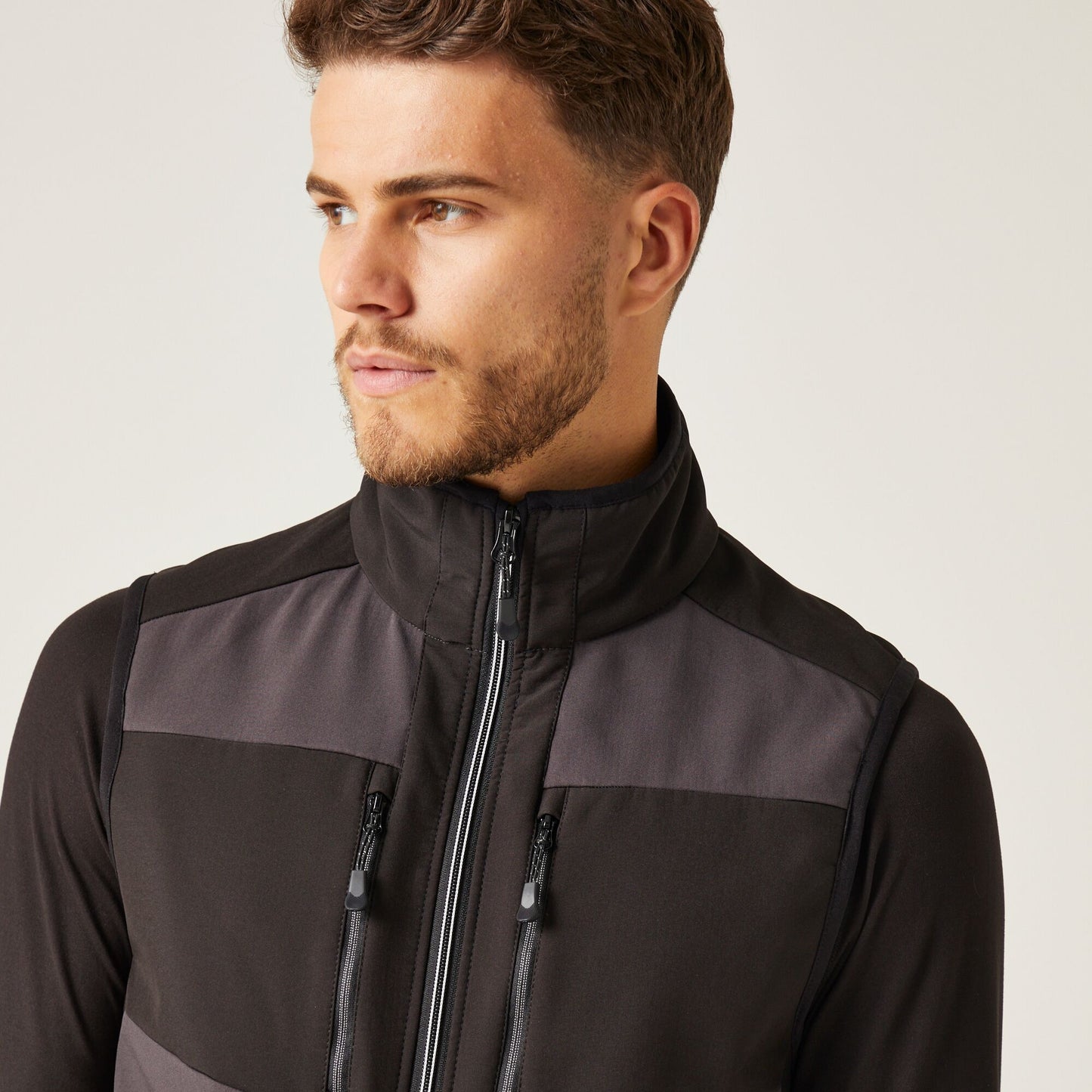 Regatta E-Volve Mens Softshell Gilet | Showerproof Stretch Body Warmer | 4 Colours | XS-3XL - Gilet - Logo Free Clothing